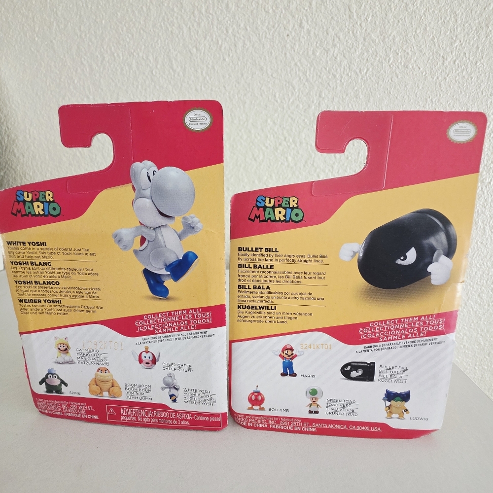 NEW Nintendo Super Mario Bros  2.5” Action Figure White Yoshi,  BULLET BILL - Picture 5 of 5